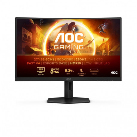 AOC Gaming C27G4ZXU 27", 1920x1080/1ms/300cd/m, HDMI, DisplayPort, Headphone Out