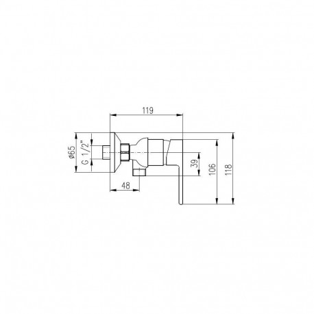 SHOWER LEVER MIXER DVT481.5/1