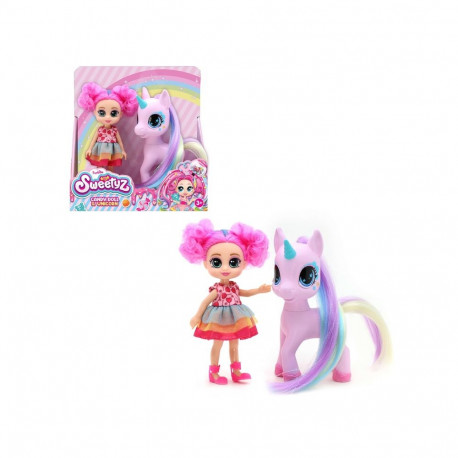 TOY DOLL MINI AND UNICORN 12CM 03-81075