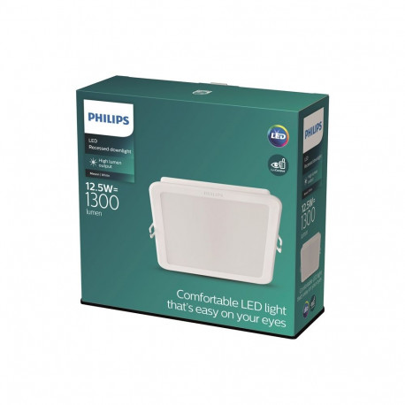 59465 MESON 125 12.5W 40K valge ruudukujuline süvistatav