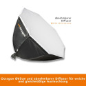 walimex pro LED 45W oktagon Ø65cm kahevärviline