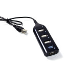 Vakoss TC-234UX interface hub USB 2.0 Black