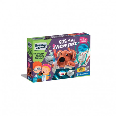 Clementoni 50712 väikese veterinaari teaduslik mängukomplekt kutsikaga, poolakeelne