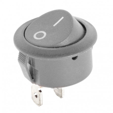 Złącze przełącznik kołyskowy okrągły R5 0-1 szary 6A/250V LX3049S (20 tk.)