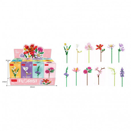 Klocki Konstrukcyjne Pojedynczy Kwiat Dekoracyjny 87-227 el.