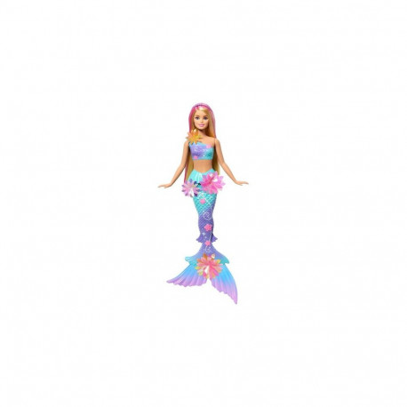 Barbie Flower Magic Mermaid Toy Doll with Surprise Blooming Flowers Feature &amp; Pearl Headband