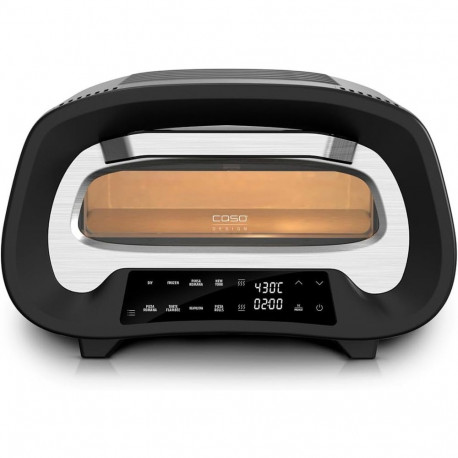 Caso Pizza Oven | PizzaChef 430° | 2200 W | must/hõbedane