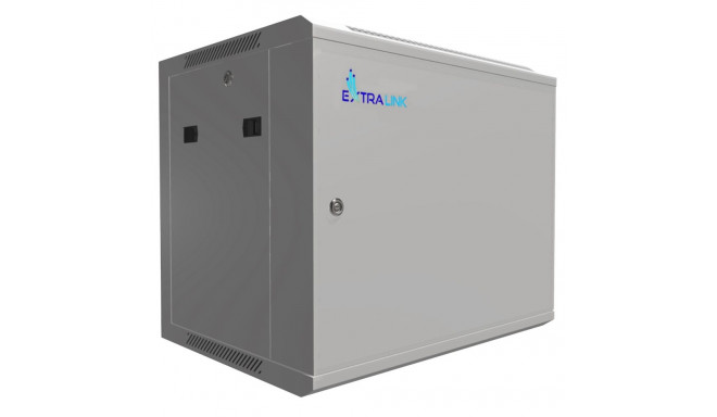 Extralink 9U 600x450 ASP Gray Rackmount cabinet wall mounted, metal door