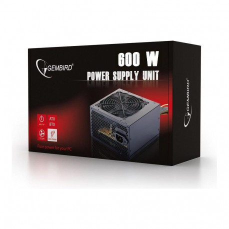 Gembird BlackBoxPower 600W Power Supply (CCC-PSU80P-BBP-600)