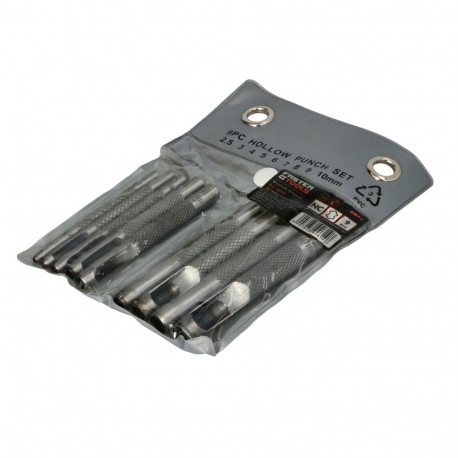 Hole punch set, FASTER TOOLS, 9 pcs.