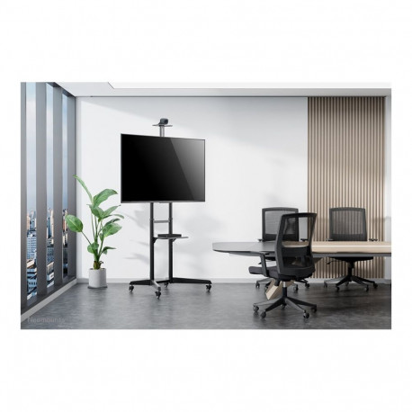 NEOMOUNTS Mobile Floor Stand incl. AV- and cam shelf height adjustable 128.5-145cm