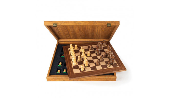 Chess Set - Manopoulos Walnut Chess Set 50x50 cm with Staunton Pieces