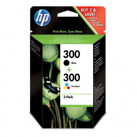 HP tint CN637E No 300 Combo-Pack, must/värviline