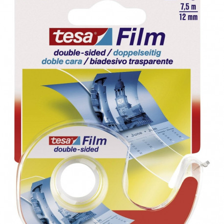Kleeplint Tesa kahepoolne 12mmx7,5m, hoidjaga