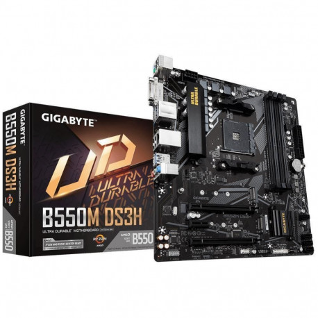 Gigabyte Mainboard||AMD B550|SAM4|Micro-ATX|Memory DDR4|Memory slots 4|1xPCI-Express 3.0 1x|1xPCI-Ex