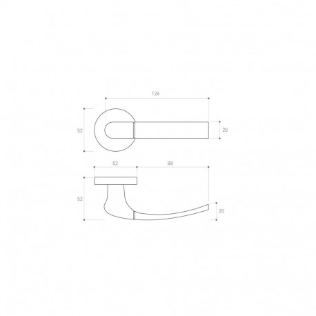 DOOR HANDLE CAMILA SATIN NICKEL