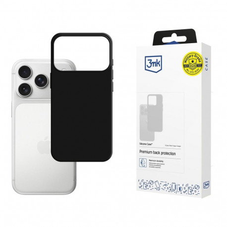 3mk Silicone Case for iPhone 17 Pro Max - Black