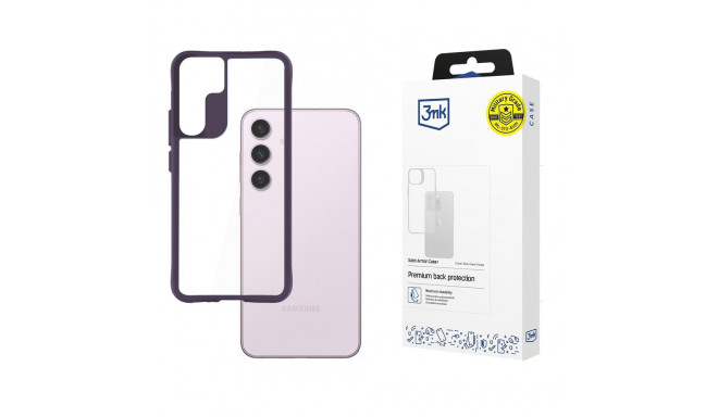 3mk Satin Armor Case+ Purple for Samsung Galaxy S24 - Transparent
