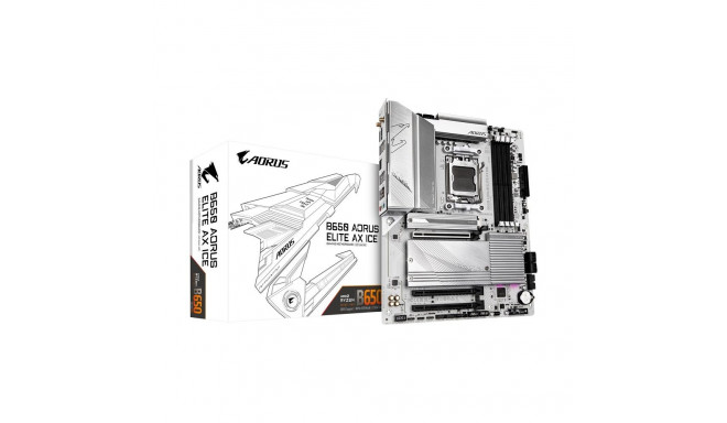 GIGABYTE B650 AORUS ELITE AX ICE Motherboard - Supports AMD Ryzen 9000 CPUs, 12+2+2 Phases Digital V