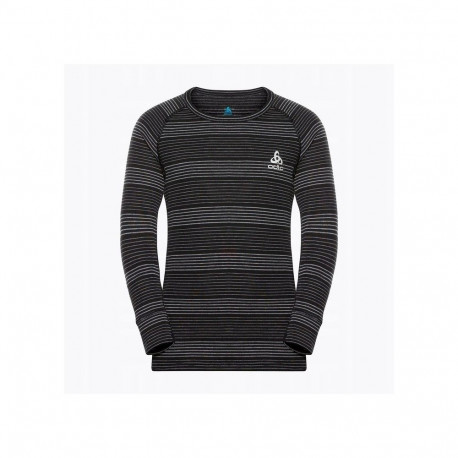 Odlo Set long ACTIVE WARM ECO laste aluspesu komplekt, suurus 164 cm, must ja hall