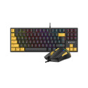 Tracer HORNET 87 klaviatuur hiir kaasas mängimine USB QWERTY inglise must, kollane