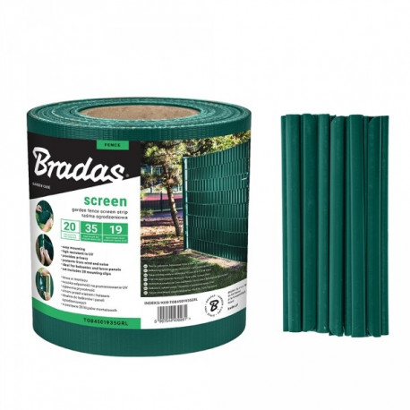 Garden fence screen strip 19cm x 35m, 450g/m² green