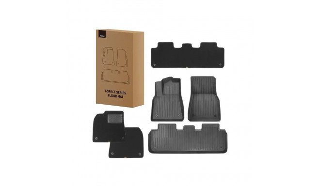 6-Piece Floor Mat for Tesla Baseus T-Space Series (black)