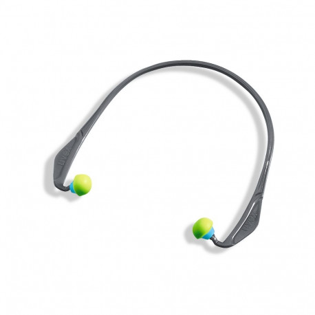 Uvex x-cap banded ear protection – replaceable soft foam earplugs, snr 24 dB, ergonomic front chin b