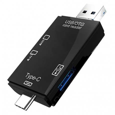 Memory Card Reader - VAKOSS 6IN1 USB A/Micro USB/USB C/SD/Micro SD TC-R425X