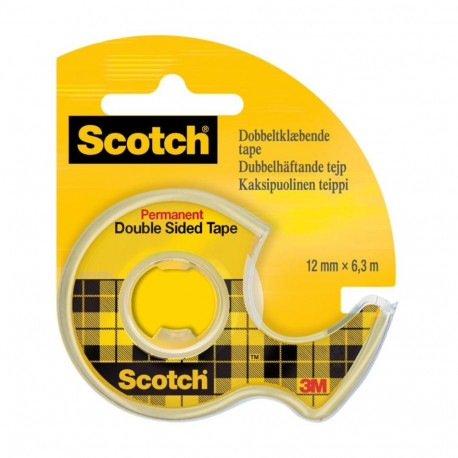 Adhesive tape with base SCOTCH D136 12mm x 6.3m double-sided transparent