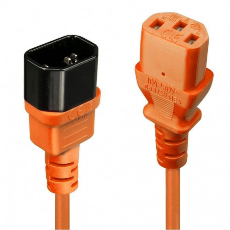 LINDY CABLE POWER IEC EXTENSION 0.5M/ORANGE 30473