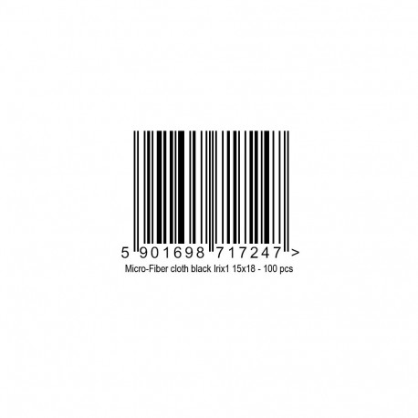 Microfiber cloth black Irix1 15x18 - 100 pcs