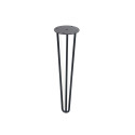 STEEL HAIRPIN LEG TRIPLE 8 L400 BLACK