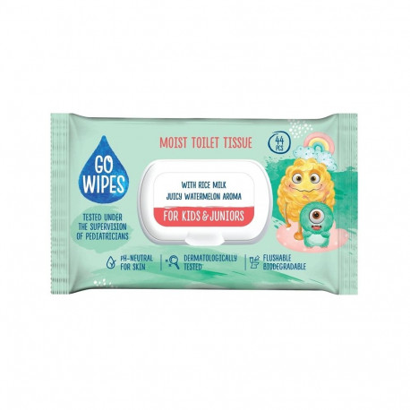 GOWIPES WET WC PAPER FOR KIDS&JUN 44PCS