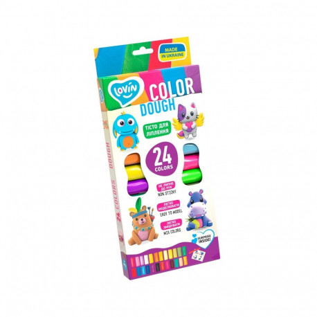 24 värvi plastiliinide komplekt