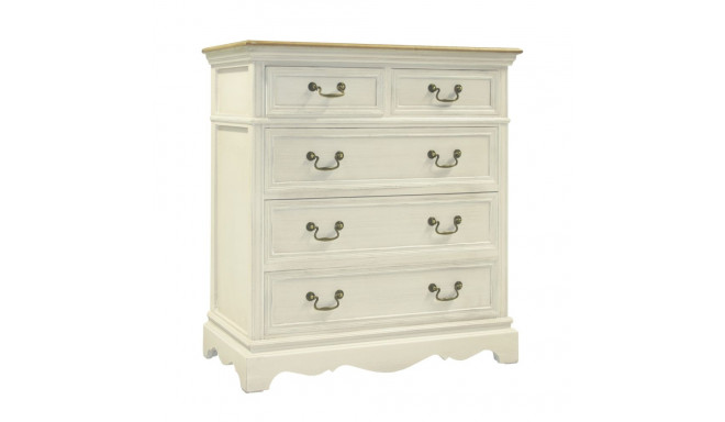 Kummut SAMIRA 86,5x39xH95cm, antiikvalge/naturaalne