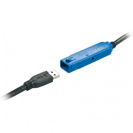 USB 3.2 Gen 1 Aktivverlängerungskabel Pro, USB-A Stecker > USB-A Buchse (schwarz, 10 Meter)
