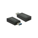 adapter USB 3.2 Gen 2 USB-A pistik > USB-C pesa, must