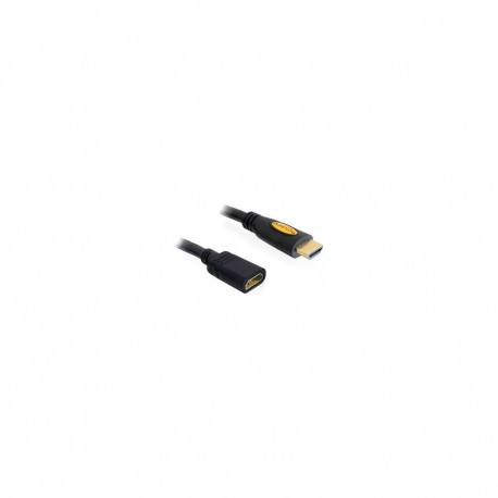 Verlängerungskabel High Speed HDMI mit Ethernet, HDMI A Stecker > HDMI A Buchse (schwarz, 1 Meter)