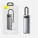 Baseus Metal Gleam 8in1 USB-C - USB-C PD 100W HUB 1x HDMI 4K 30Hz 1x SD and microSD card reader 3x U