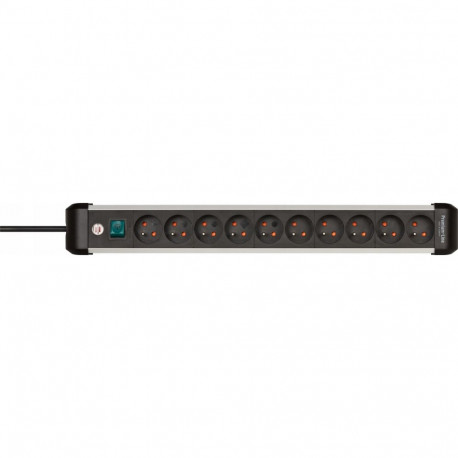 Brennenstuhl Premium Alu line pikendusjuhe 10 pistikupesa 3 m must ja hõbedane (002182030000)