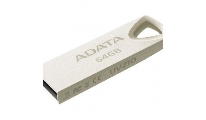 ADATA 64GB USB2.0 UV210 hõbedane