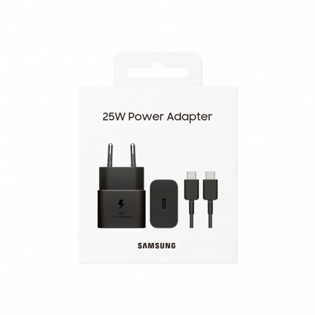 Samsung laadija 25W kaabliga, must