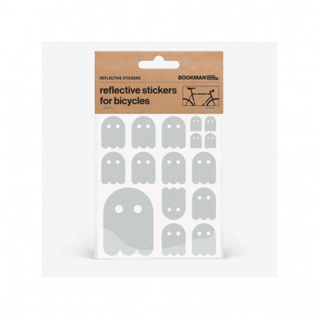 Helkurkleepsud jalgrattale BOOKMAN Reflective Stickers for Bicycles, White Ghost