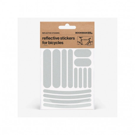 Helkurkleepsud jalgrattale BOOKMAN Reflective Stickers for Bicycles, White Strips
