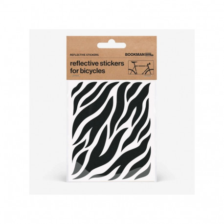 Helkurkleepsud jalgrattale BOOKMAN Reflective Stickers for Bicycles, Black Zebra