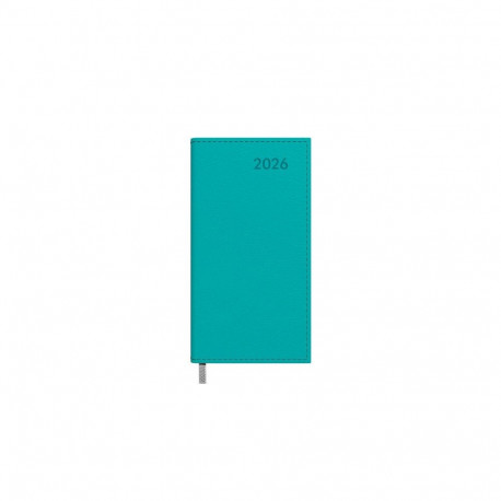 Midimärkmik Lux Nädal H türkiis, kõvaköide, kunstnahast kaaned 2026a.