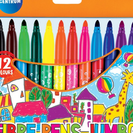 Viltpliiatsid Centrum Magic Village 12 värvi jumbo