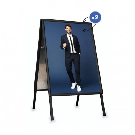 Kahepoolne infotahvel BLACK A1