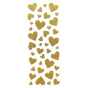 Glitter kleebised - Kuldsed südamed, 40tk